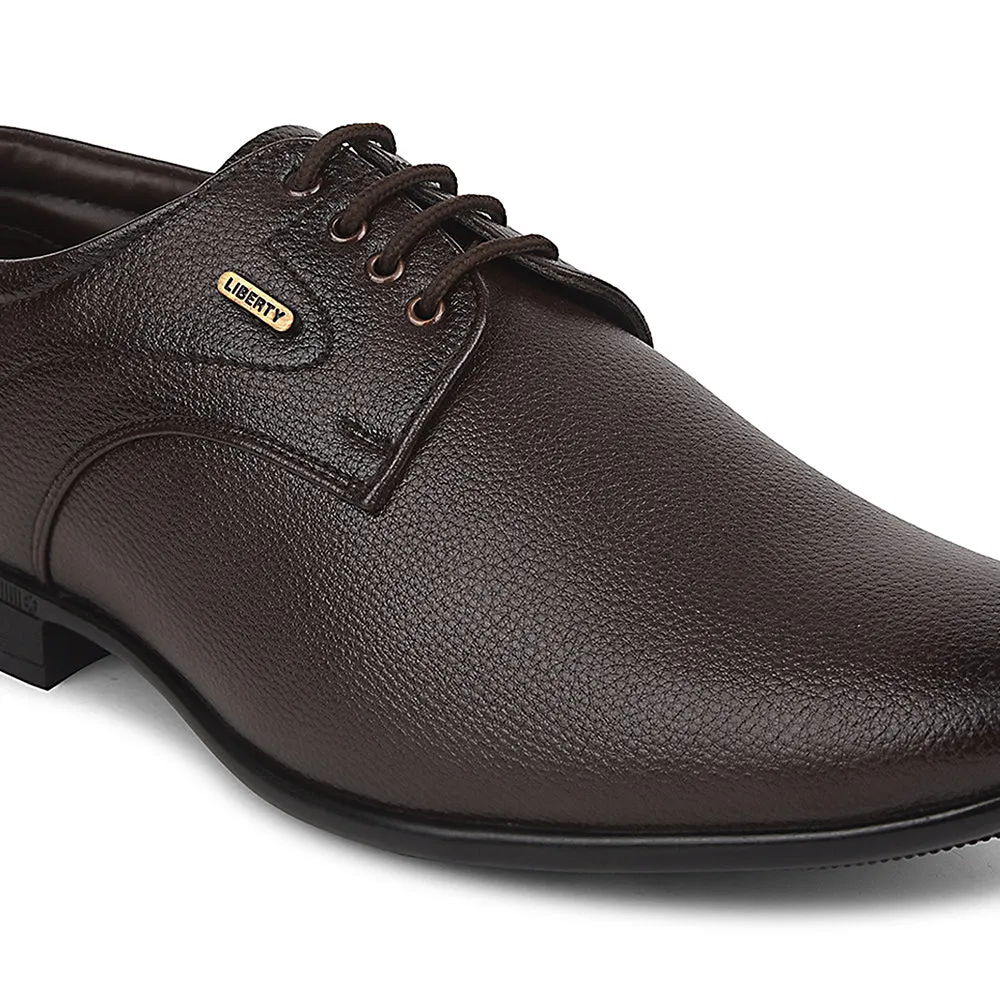 Fortune Brown Formal Lacing Derby Shoes For Men UVL-131 By Liberty Teal Dress Shoes