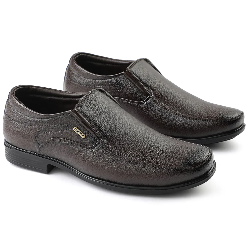 Fortune Brown Formal Non Lacing Moccasin For Men H202-02 By Liberty Sneakers And Dress Shoes