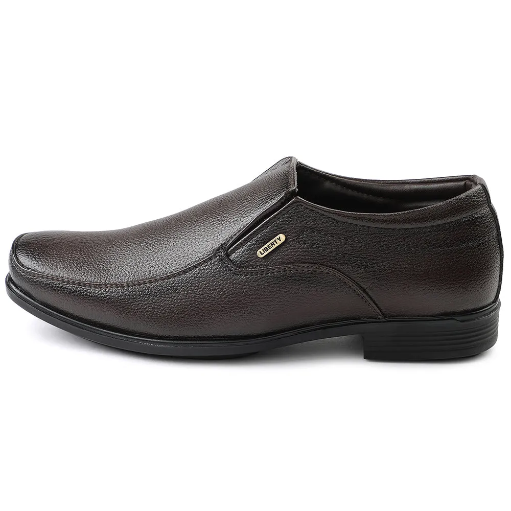Fortune Brown Formal Non Lacing Moccasin For Men H202-02 By Liberty Best Dress Shoes Comfort