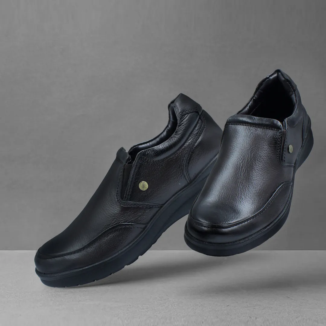 Fortune Brown Formal Non Lacing Shoes For Men DEOX-1E By Liberty Insole For Dress Shoes