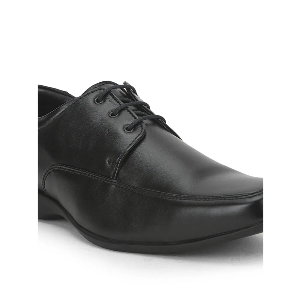 Woven Leather Dress Shoes Fortune Formal Lacing Black Derby Shoes For Men FL-0001 By Liberty