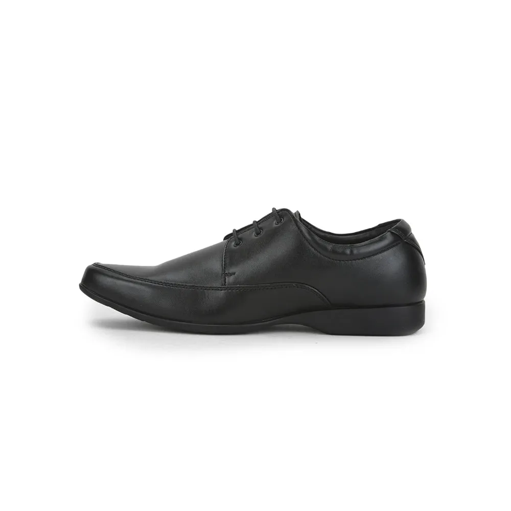 Fortune Formal Lacing Black Derby Shoes For Men FL-0001 By Liberty Padded Dress Shoes