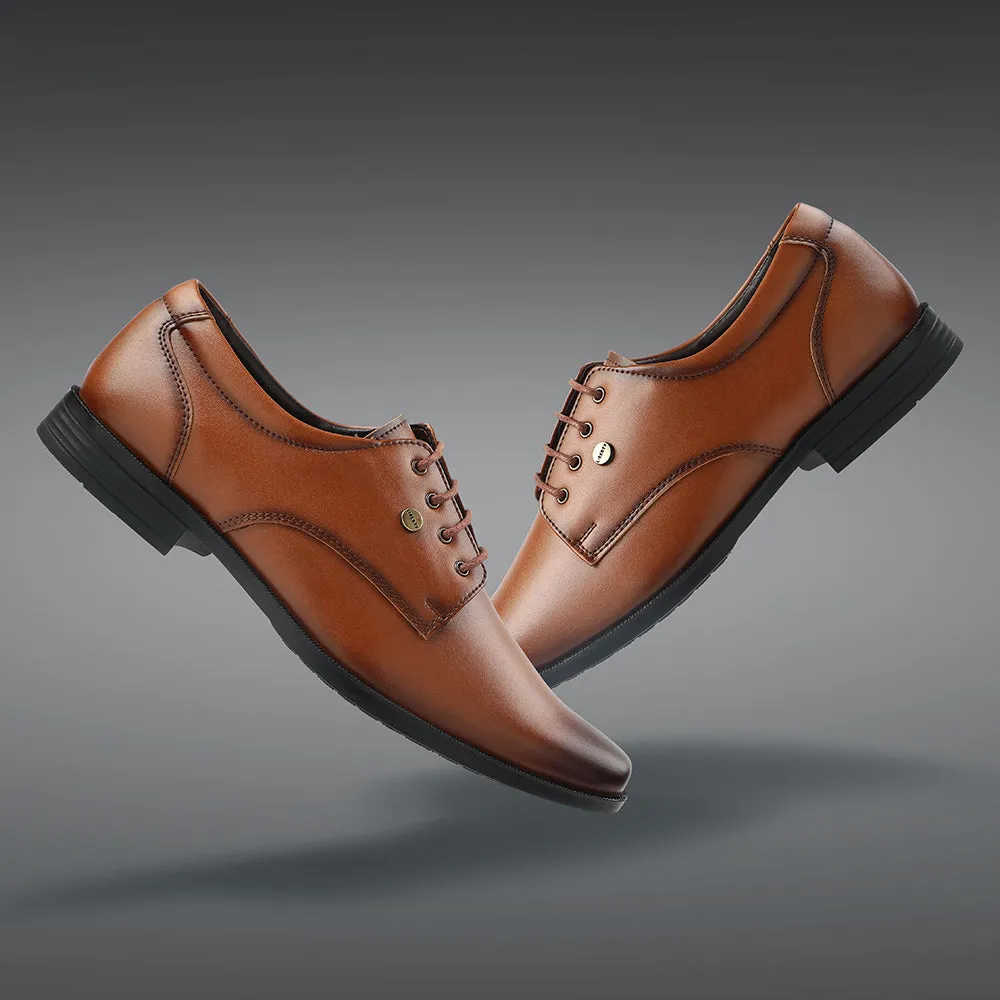 Fortune Tan Formal Lacing Derby Shoes For Men BENSTOCK1E By Liberty Dress Pants And Boat Shoes