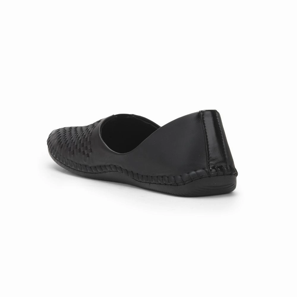Loafers Skechers Fortune Black Casual Mojari Shoes For Men Avn-40 By Liberty