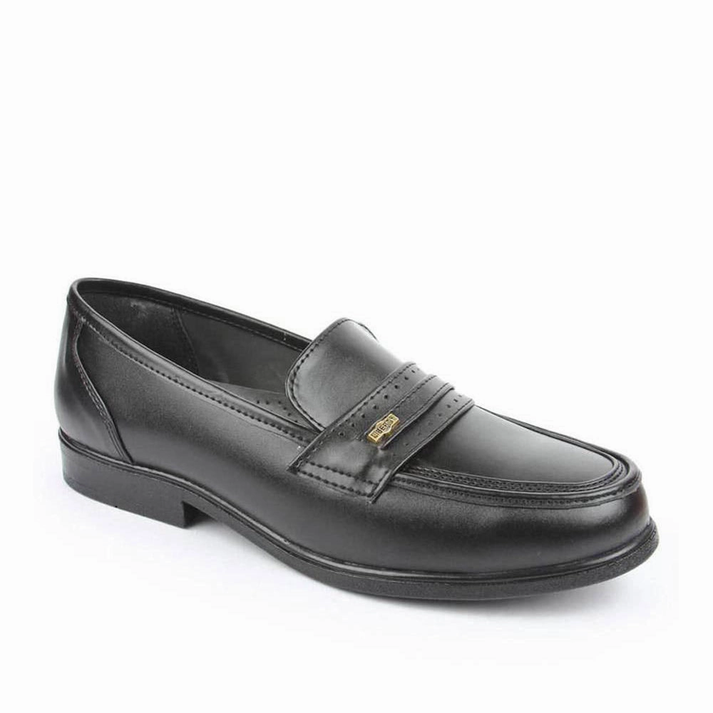 Fortune (Black) Classic Loafer Shoes For Men ARMANI By Liberty Ruched Loafers