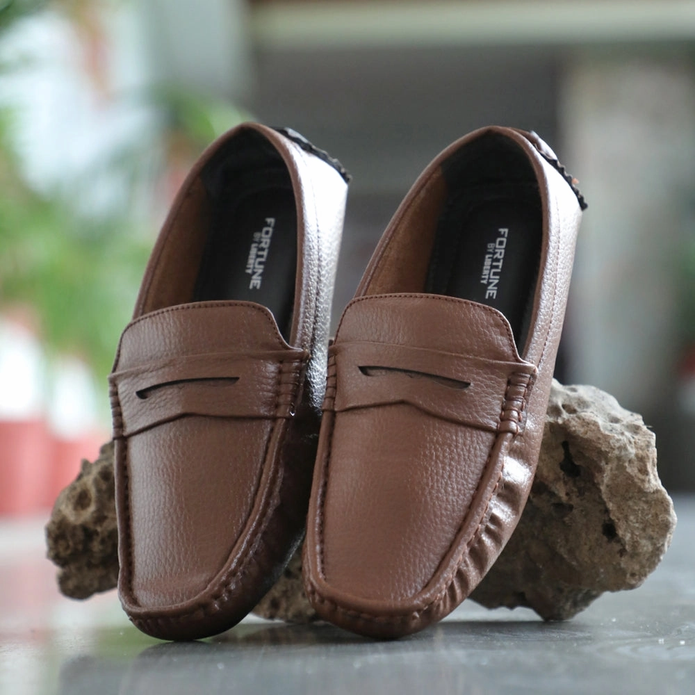 Fortune Brown Formal Loafers For Men CLASSIK-2E By Liberty Rain Loafers
