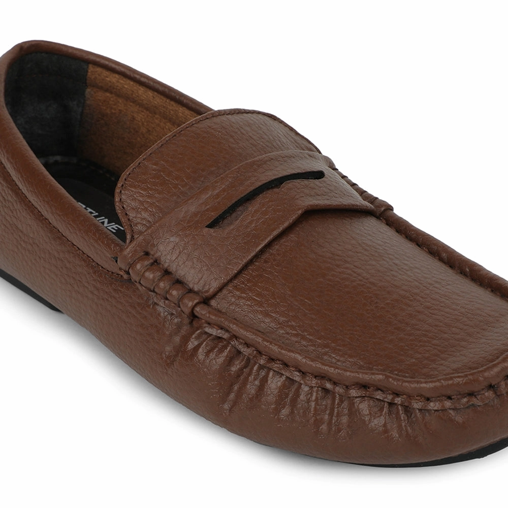 Dress Loafers Sale Fortune Brown Formal Loafers For Men CLASSIK-2E By Liberty
