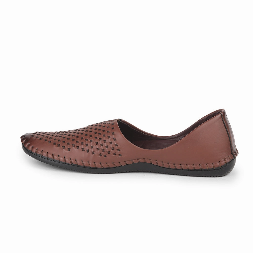 Fortune Tan Casual Mojari Loafers Shoes For Men AVN-40 By Liberty Loafers Cranberry