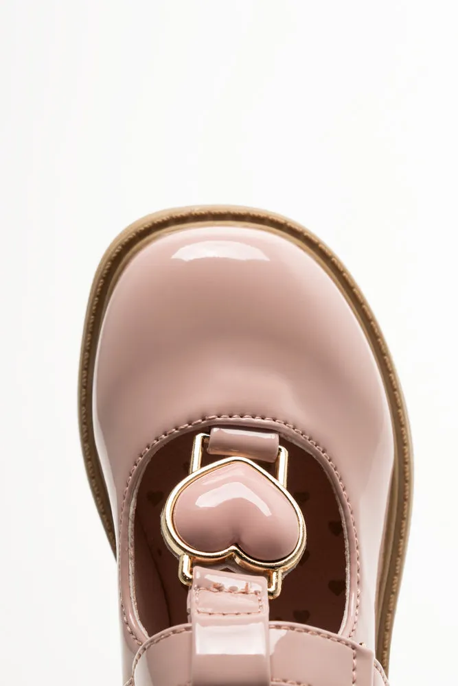 Heart Trim T-Bar Shoes Pink How To Tie Laces On Running Shoes