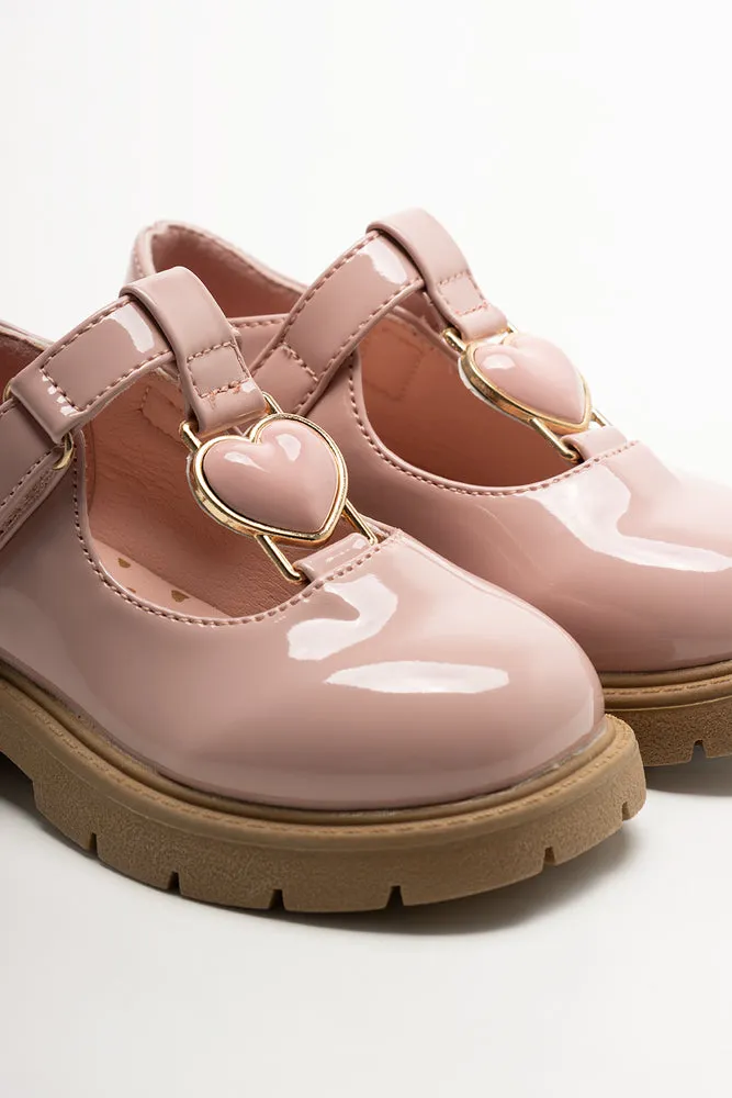 Best Running Shoes For People With Shin Splints Heart Trim T-Bar Shoes Pink