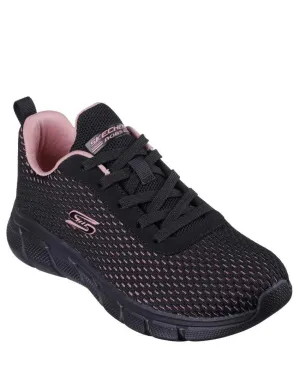 BOBS B FLEX - BLACK BLACK Extra Wide Flat Dress Shoes