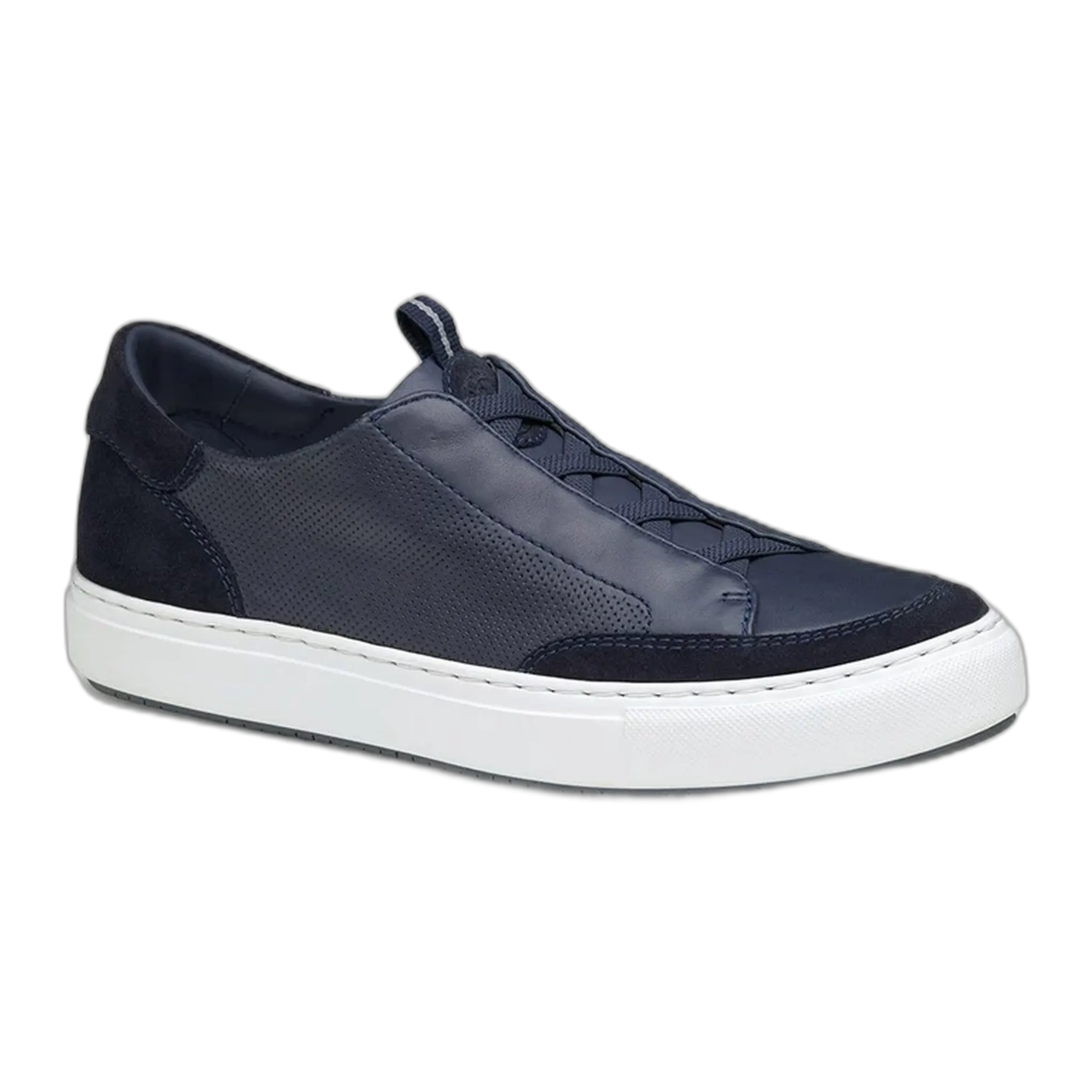 Woven Leather Slip Ons Anson Stretch Lace-To-Toe