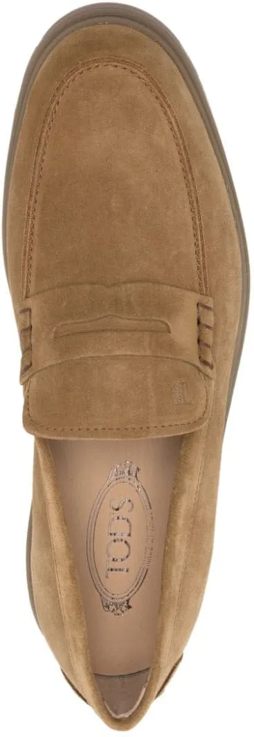 CARAMEL CALF LEATHER/SUEDE LOAFERS Fall Loafers