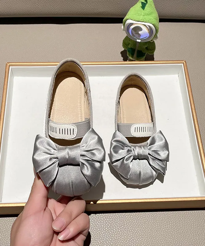 Splicing Bow New Apricot Girls Shoes Flat Duma 6 Running Shoes