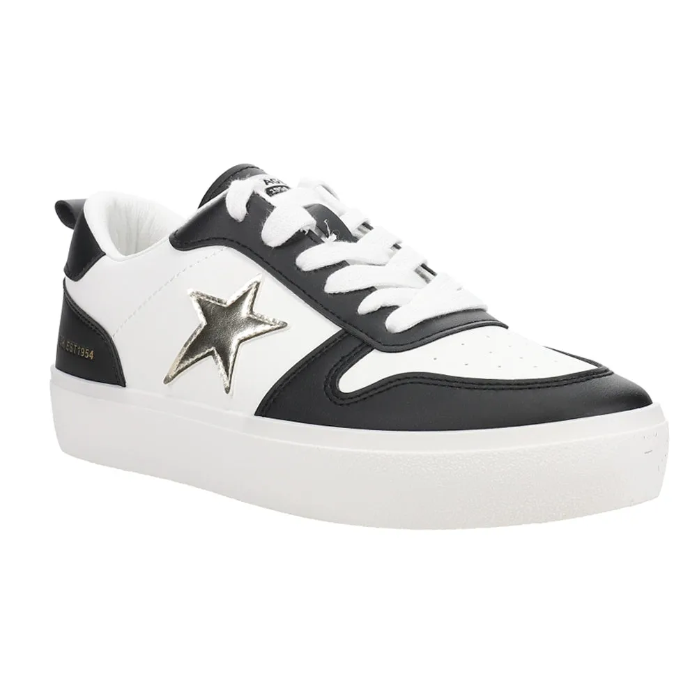 Sneakers Cleaner Aura Metallic Platform Lace Up Sneakers