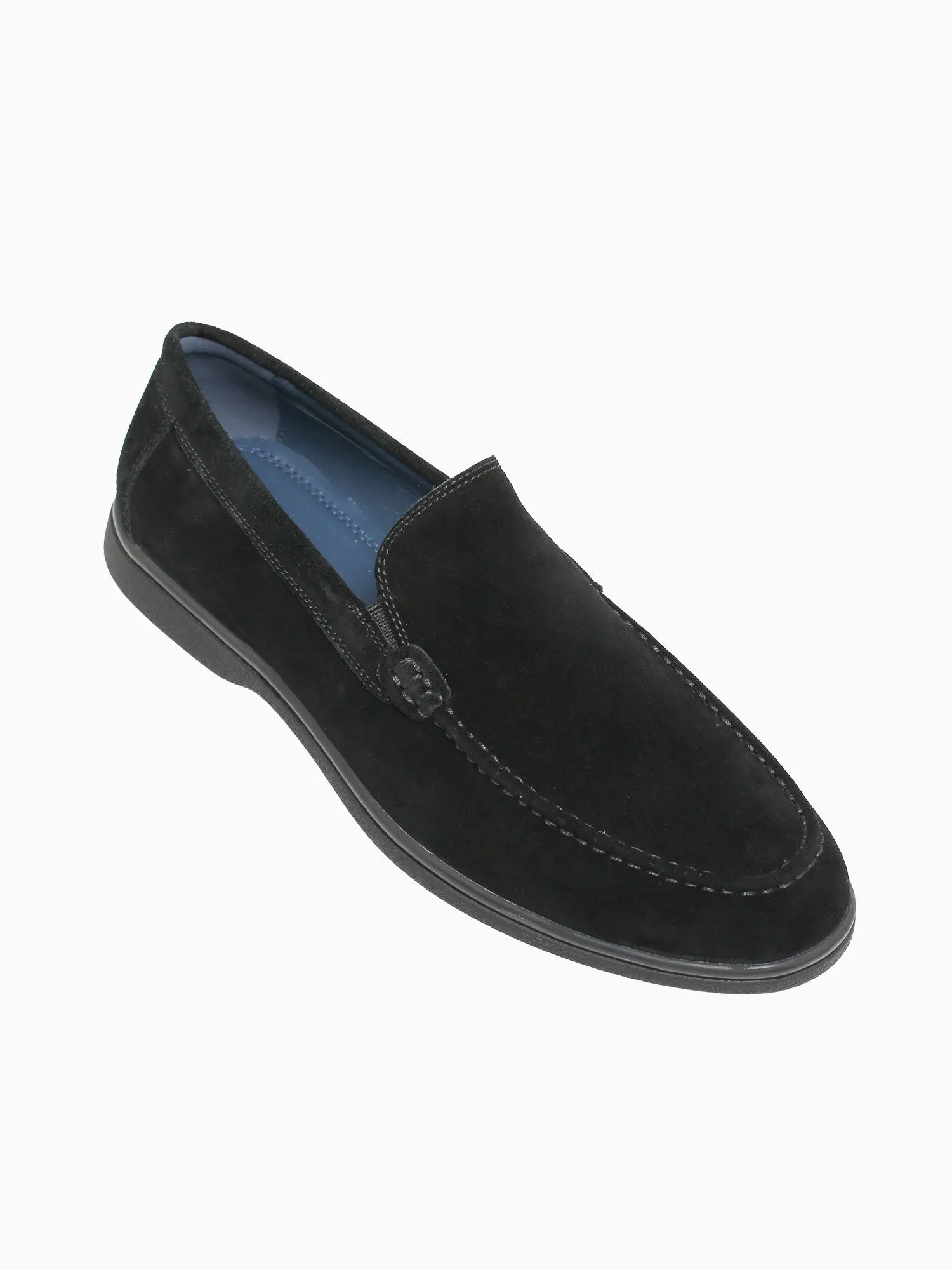 Viserys Black Black suede Adrian Leather Platform Tassel Loafers