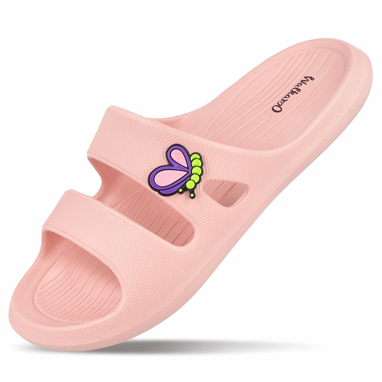 Slip On Heels Mules Women's Flip Flop  - WC8920 Peach