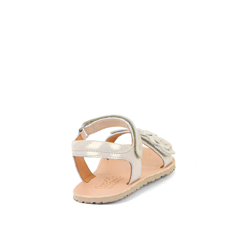 Froddo Girl's Flexy Flowers Sandals - Gold Shine Sandals Vs Beaches