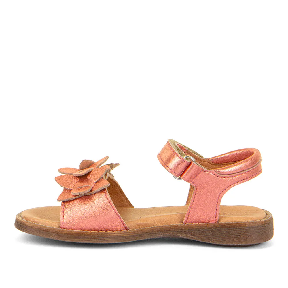 Froddo Girl's Lore Flowers Sandals - Coral Close Toe Sandals