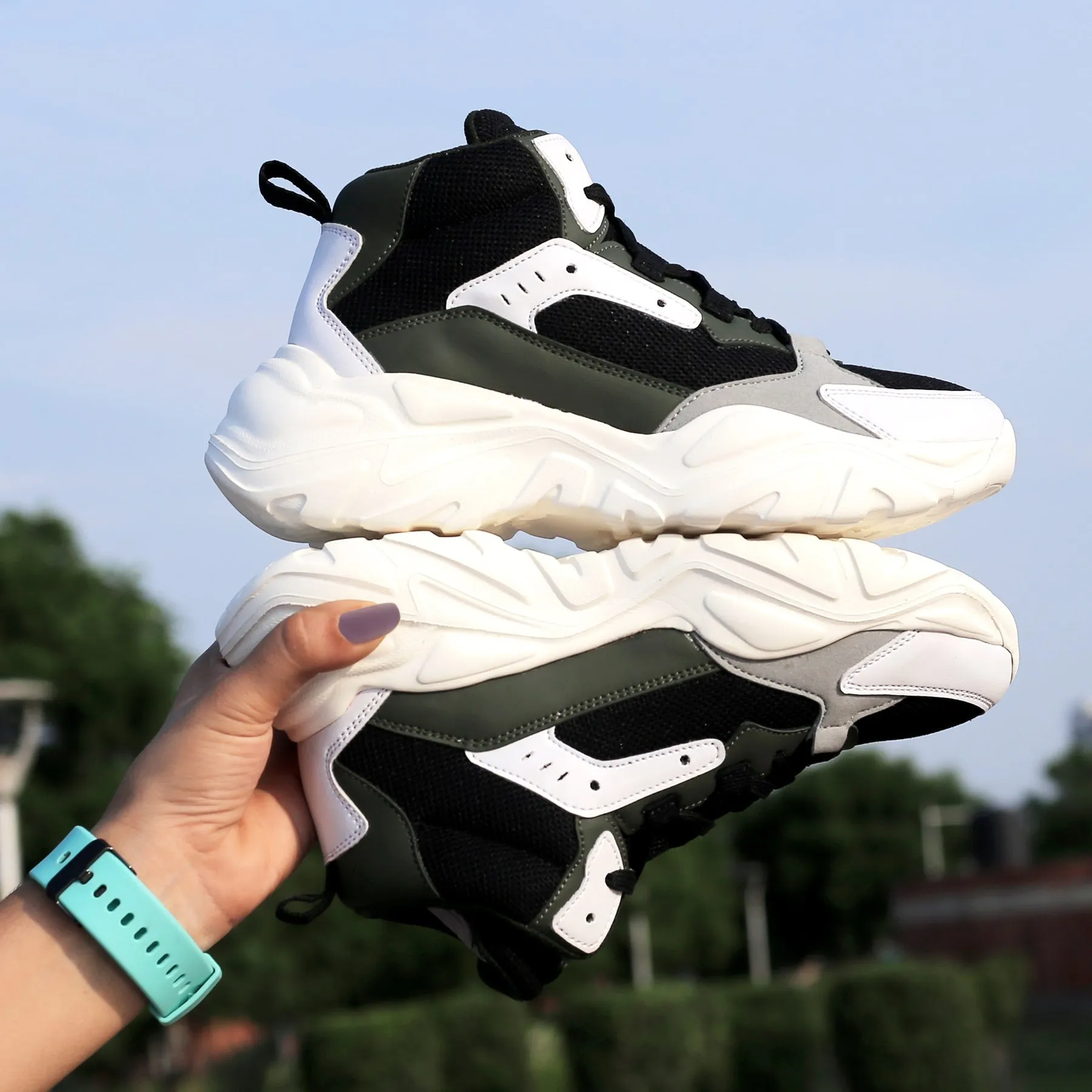 Prince Sneakers Bacca Bucci NYRA Mid-top Platform Fashion Sneakers For Women | StreetWear Chunky Sneakers