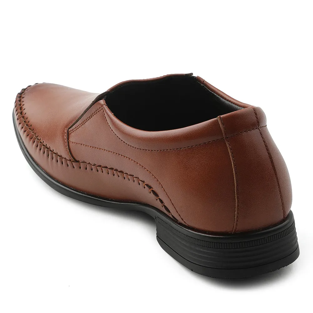Fortune Tan Formal Non Lacing Moccasin Shoes For Men HML-18E By Liberty Dior Dress Shoes