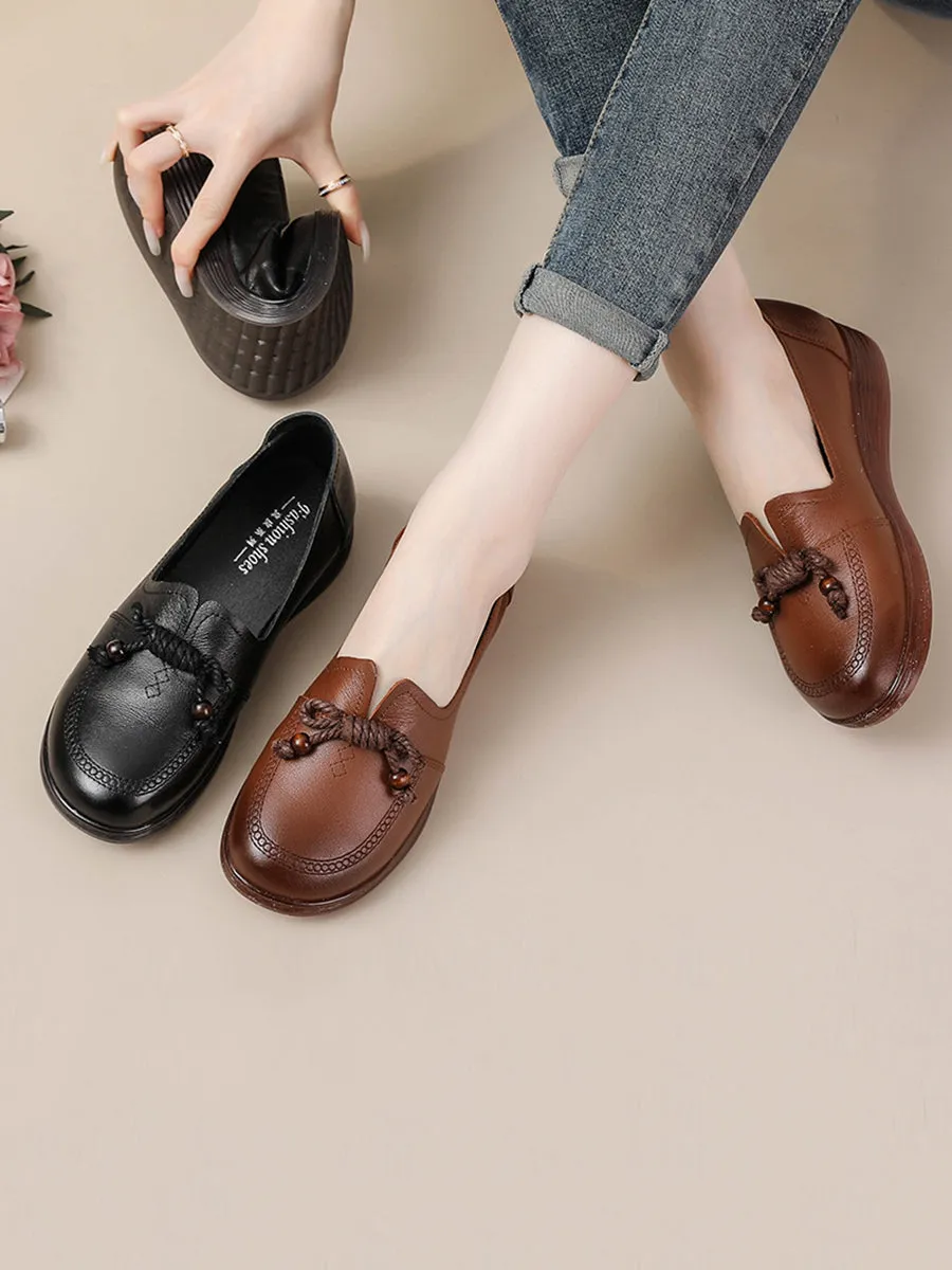 Women Autumn Genuine Leather Solid Platform Shoes AT1037 Street Basketball Shoes
