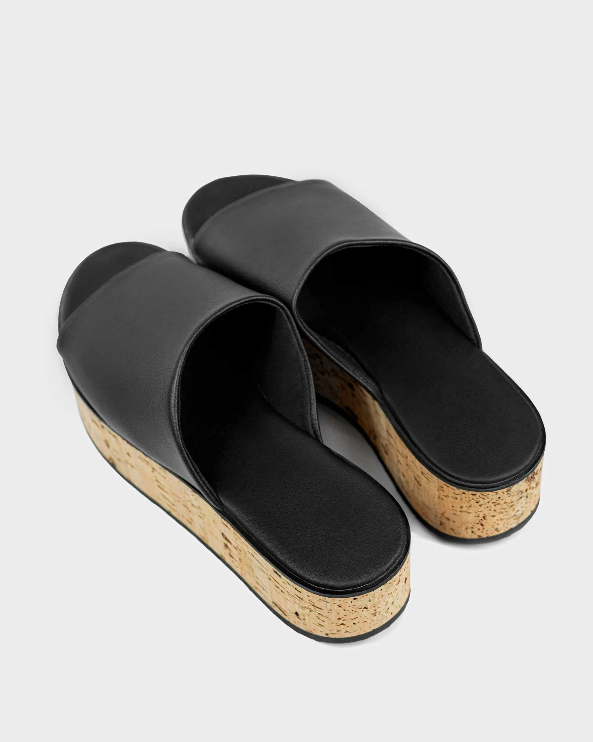 Eee Slip On Shoes Geigi Flatforms Black grape leather sandals