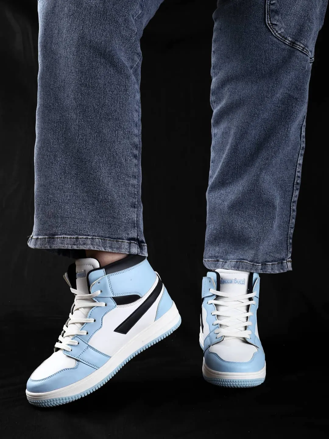 Bacca Bucci Femme High-Top Harmony SneakersElegant Pastel Blue and Pink Women's Lace-Ups Sneakers Too