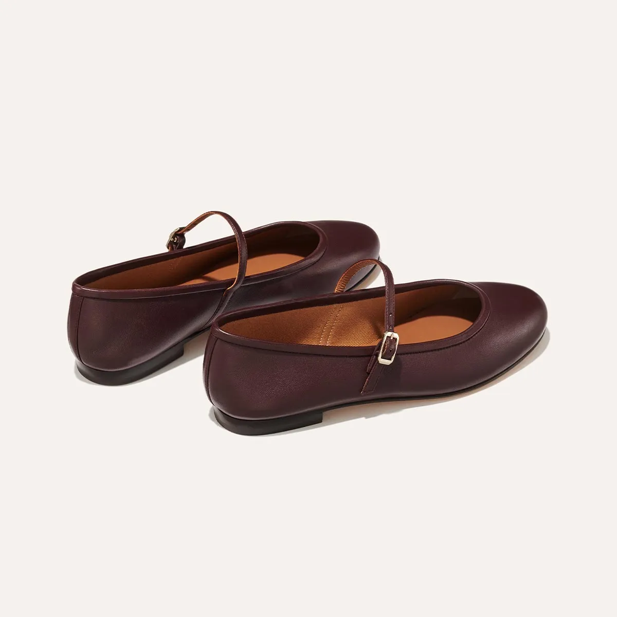 The Demi Jane - Burgundy Nappa Office Shoes Flat