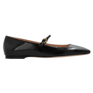 Gianvito Rossi Christina Leather Ballerina Flats Navy Dress Shoes Flats