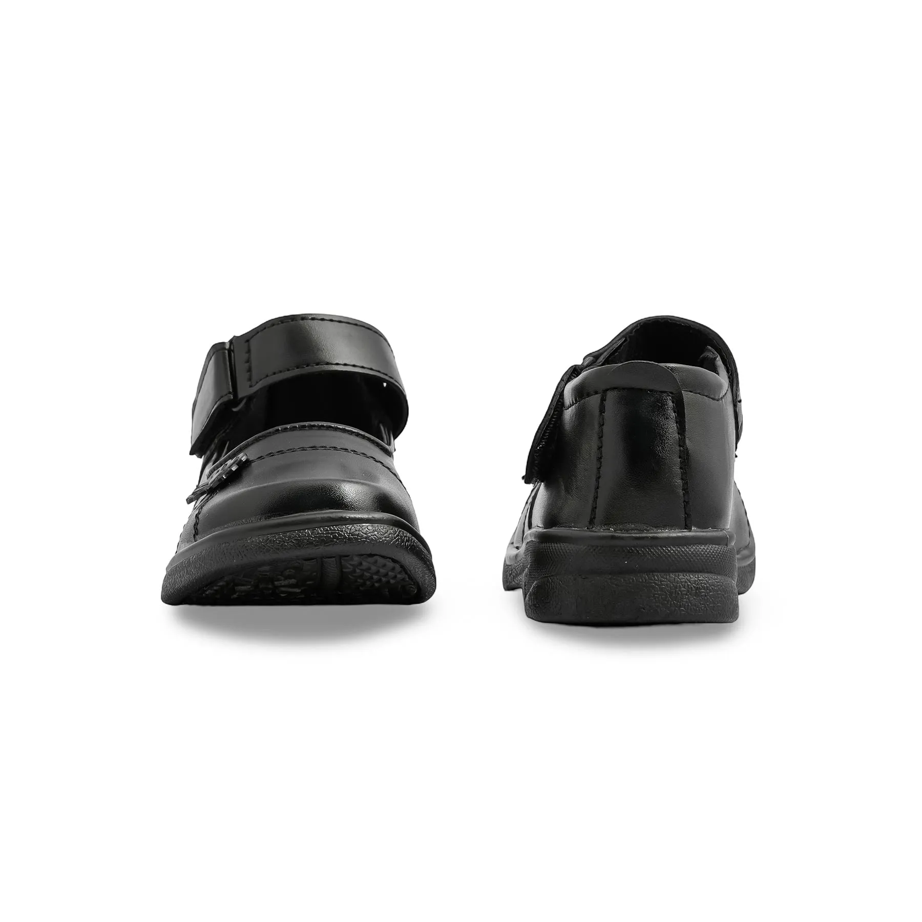 Girls Black Velcro Strap School Shoes SK0069 Big Kids Running Shoes