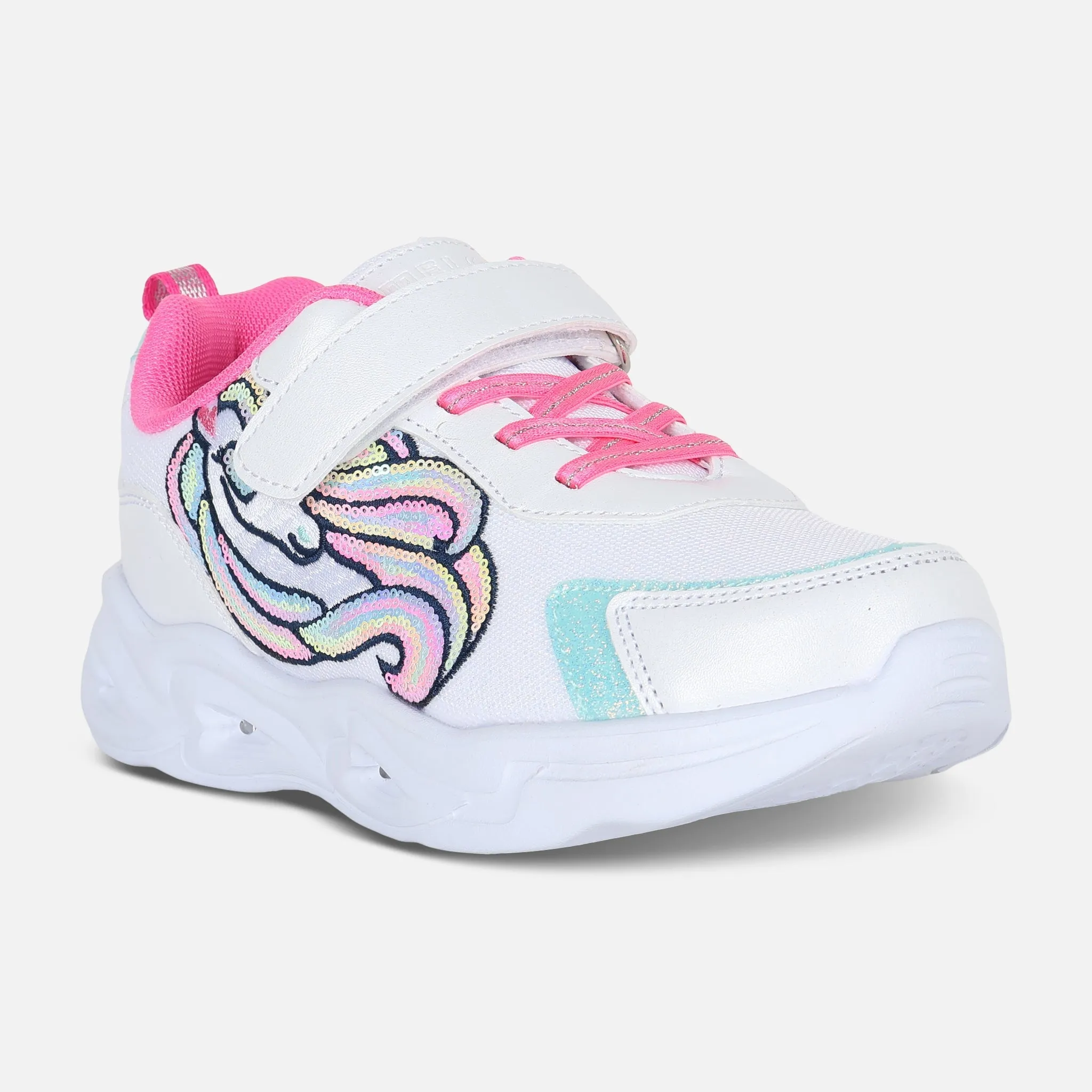 GIRLS LIGHT VELCRO SHOES Running Shoes Ariel