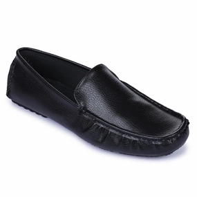 Gliders Black Casual Loafer Shoes For Men 2101-01 By Liberty Celebs In Loafers
