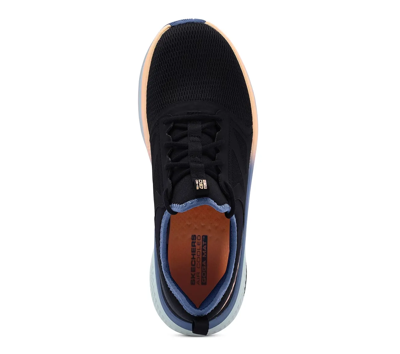 Flat Patent Leather Shoes GO RUN ELEVATE 2.0 - ARTESIA - BLACK ORANGE