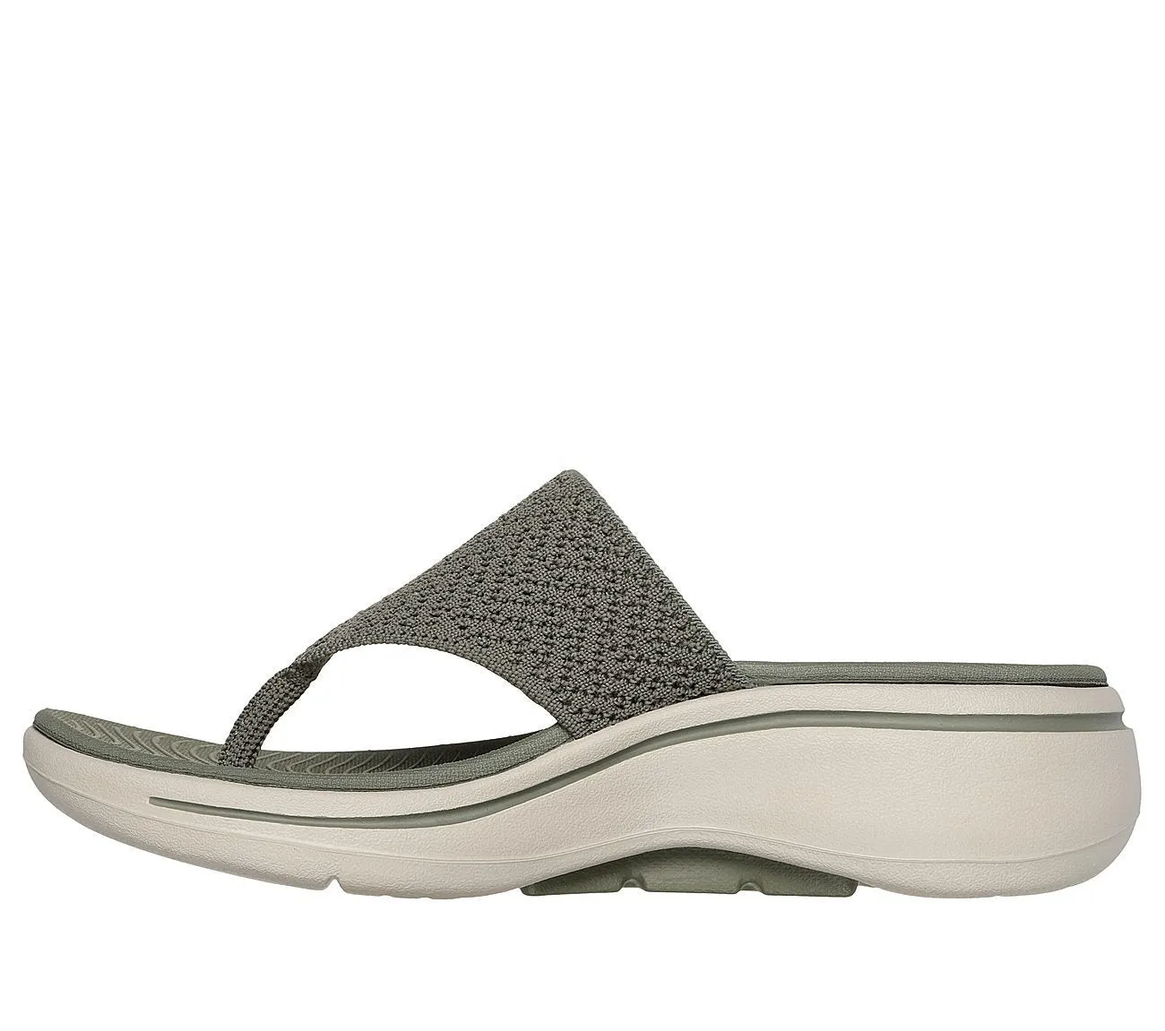 GO WALK ARCH FIT SANDAL - WEE - OLIVE Jeans And Flat Shoes