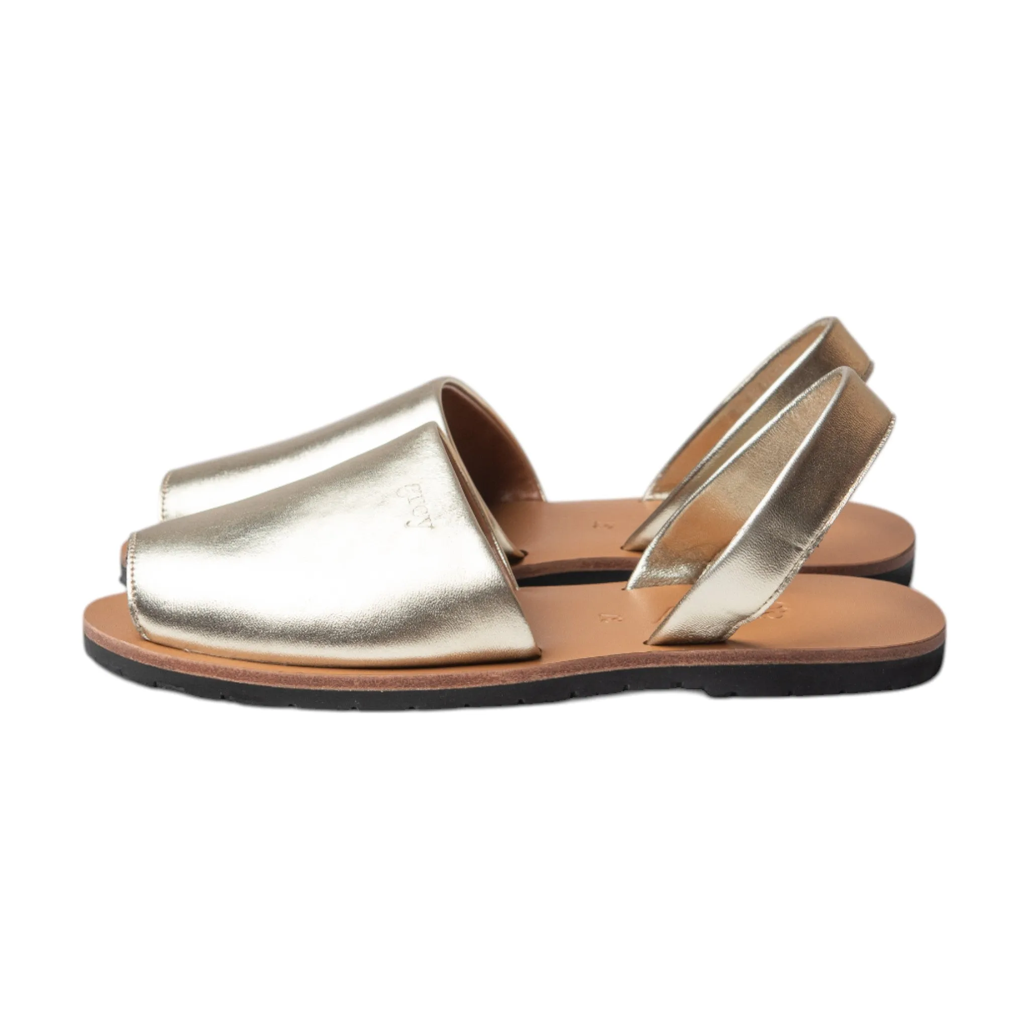 Goldie / Gian (Gold) - Lambskin Lace Up High Heel Sandals