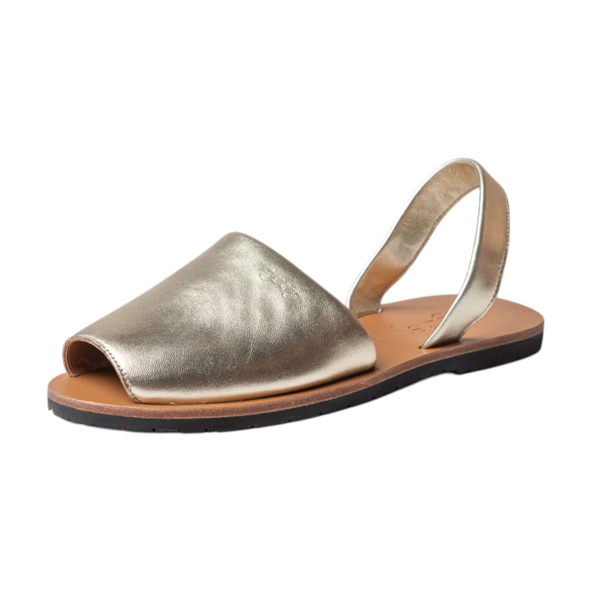 Goldie / Gian (Gold) - Lambskin Chunky Platform Shoes Sandals