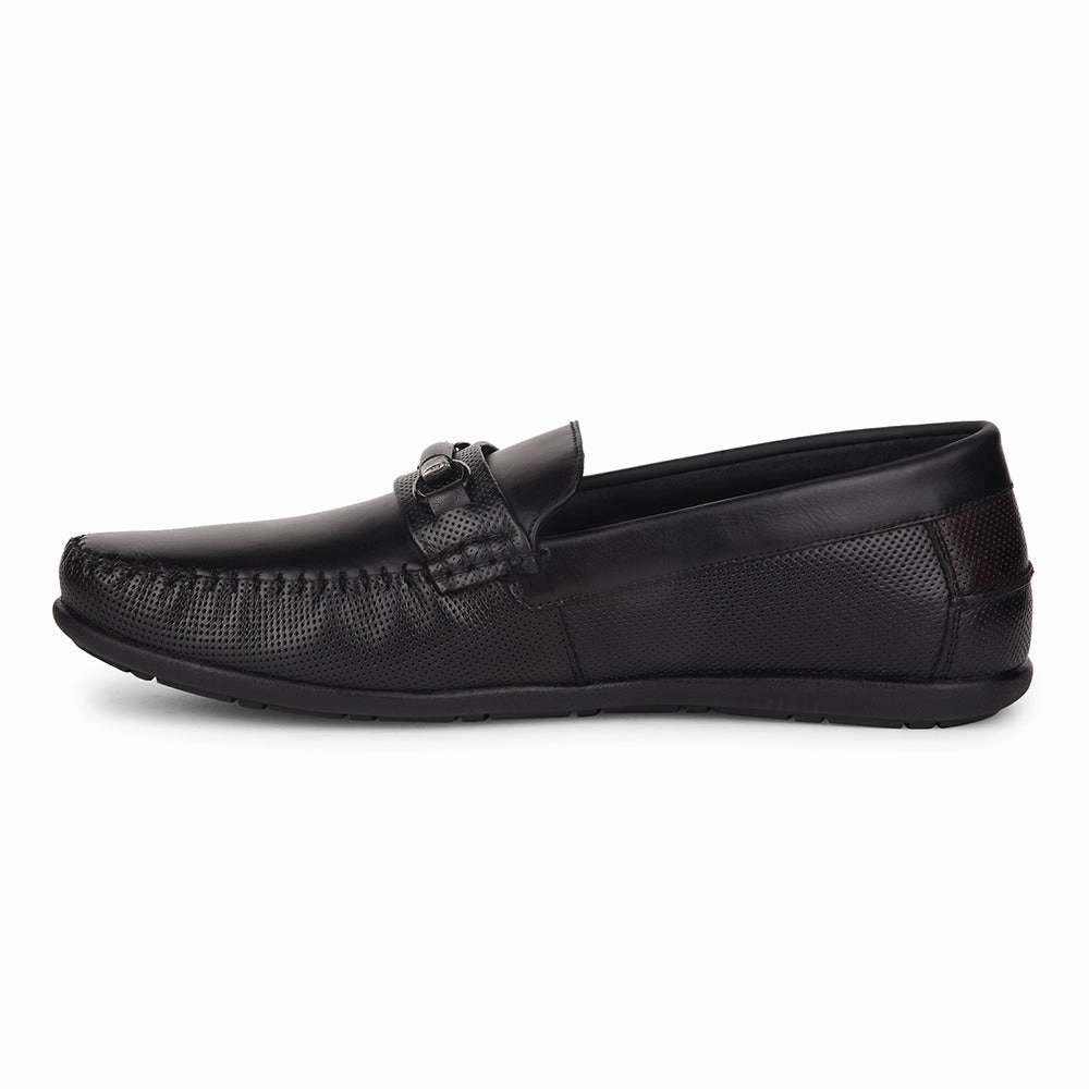 Healers Black Casual Loafers For Men OSL-31 By Liberty Pinch Weekender Penny Loafers