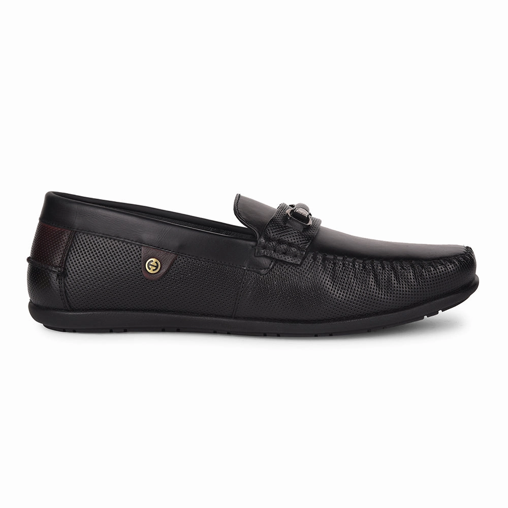 Healers Black Casual Loafers For Men OSL-31 By Liberty Loafers With Skinny Jeans
