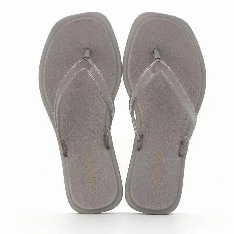 Costco Slip On Shoes Grendha Amina Thong Slip On Sandals - Grey/Silver