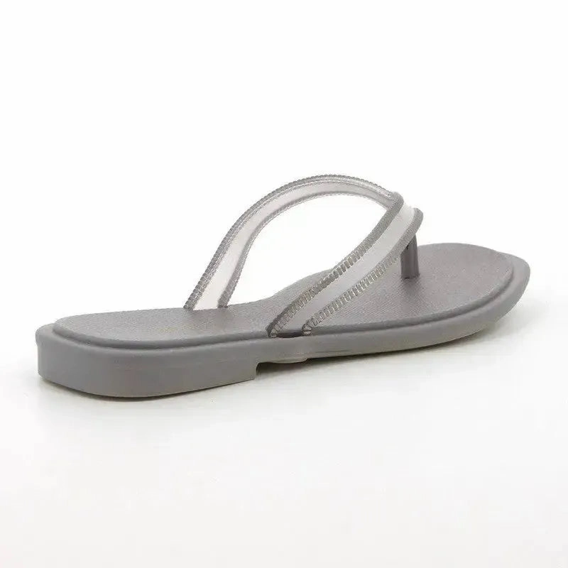 Grendha Amina Thong Slip On Sandals - Grey/Silver Best Slip On Nurse Shoes
