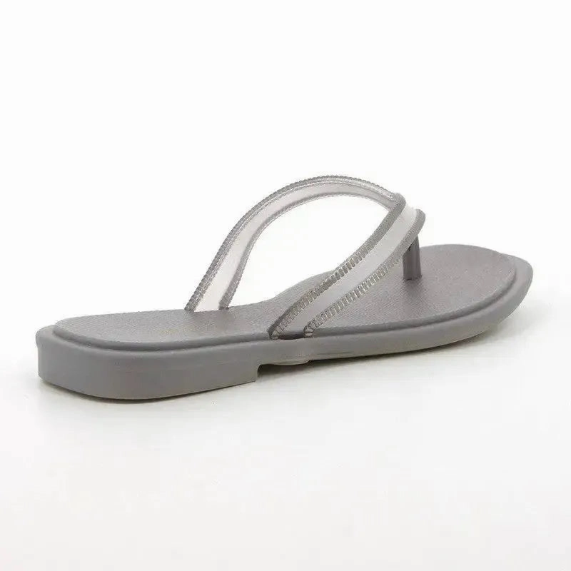 Grendha Amina Thong Slip On Sandals - Grey/Silver