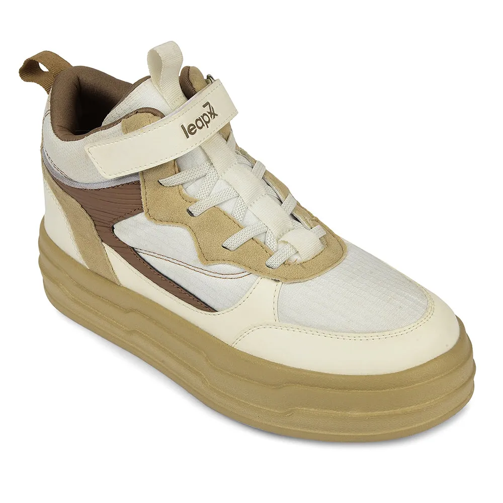 Leap7x Beige Sporty Casual Lacing Sneakers For Women STYLO-10 By Liberty Study Sneakers