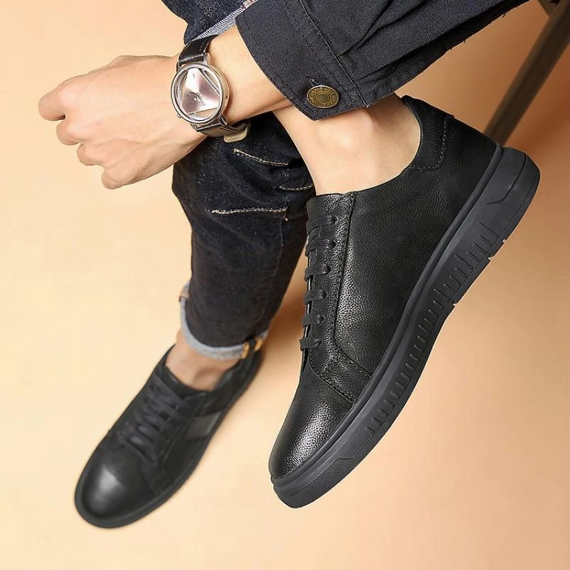 Sneakers With Dress Pants West Louis Fashion Leather Breathable Sneakers
