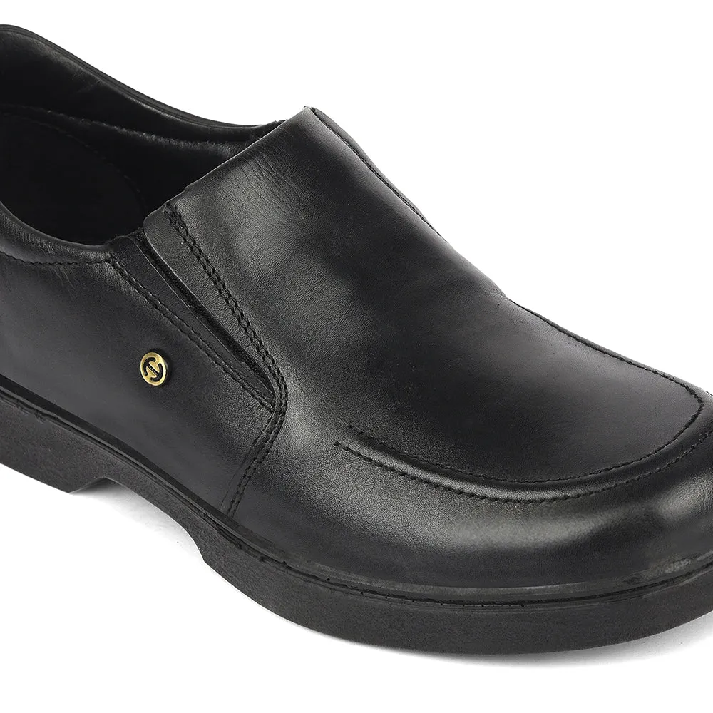 Healers Black Formal Non-Lacing Moccasins For Men 204608AN By Liberty Best Dress Shoes For Travel