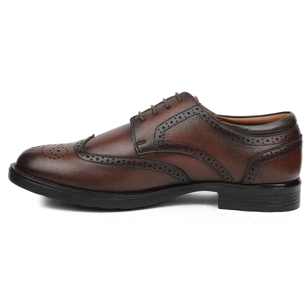 Alpine Swiss Dress Shoes Healers Brown Formal Lacing Oxford Shoes For Men UDL-12 By Liberty