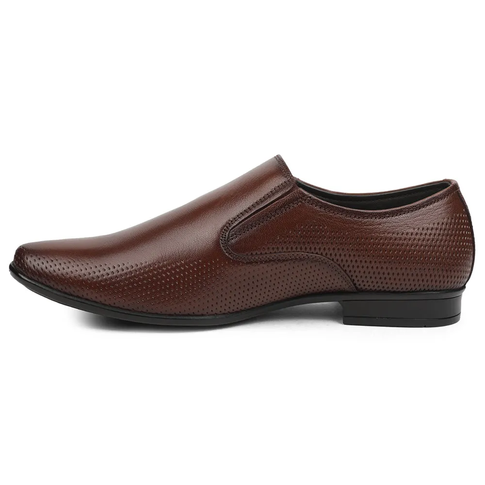 Loafer Casual Dress Shoes Healers Brown Formal Non Lacing Mocassin Shoes For Men UDL-4 By Liberty