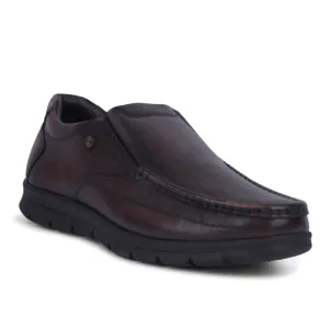 Hugo Boss Dress Shoes Healers Brown Formal Non Lacing Moccasin For Men OSL-22 By Liberty