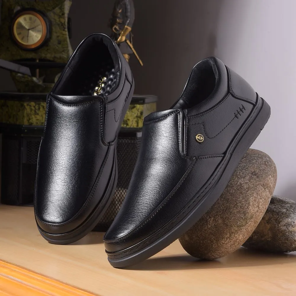 Cute Dress Shoes Healers By Liberty Mens ERL-16 Black Formal Non Lacing Shoes