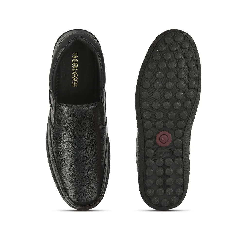 Chloroform Dress Shoes Healers Formal (Black) Non lacing Shoes For Men ER-38 By Liberty